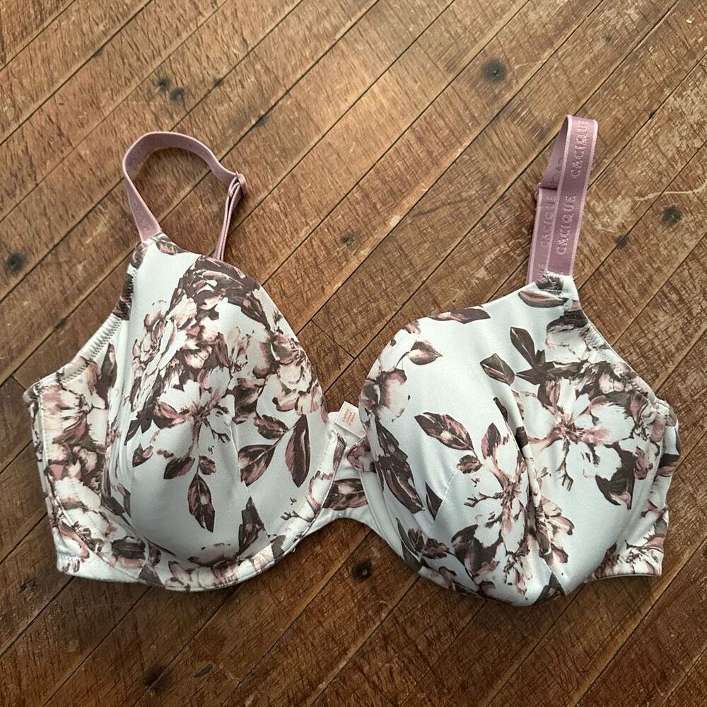 Cacique wild rose lightly lined t-shirt 38DDD bra